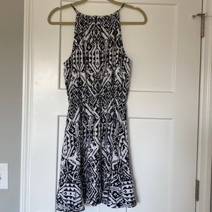 Black and white patterned dress
